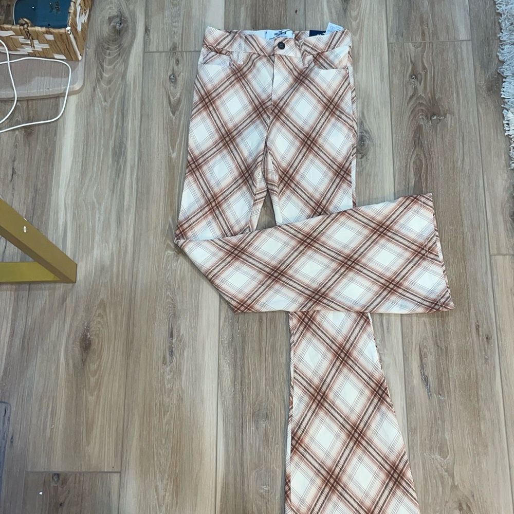 NEW with tags Hollister plaid flare pants